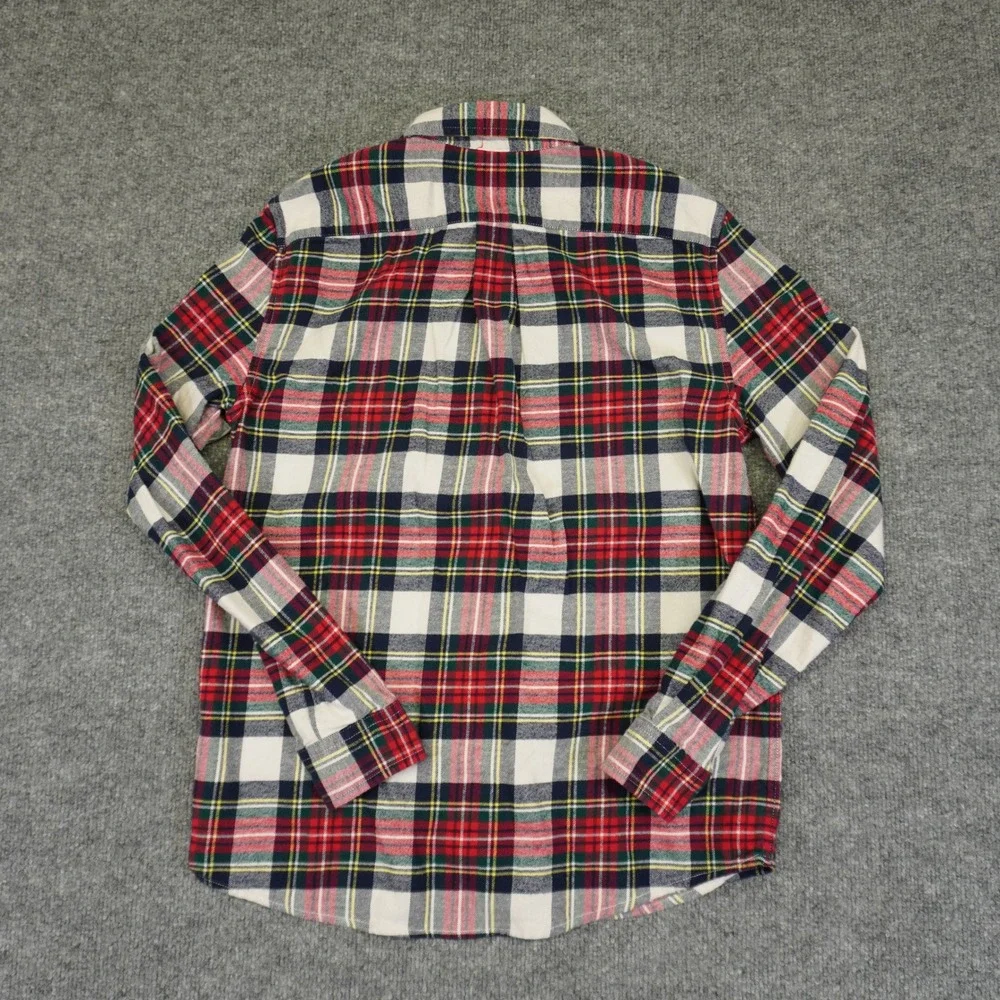 Vineyard Vines Button Down Boys XL Multi Color Plaid Long Sleeve Whale Preppy